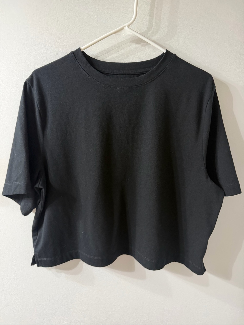 a new day Black Boxy Crop Tee - Short Sleeve